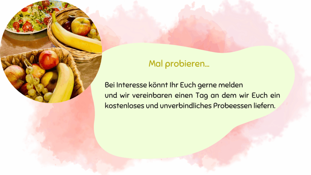 Bild mit Angebot zum kostenlosen und unverbindlichen Probeessen