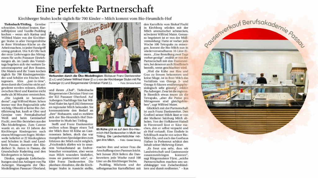 Zeitungsartikel perfekte Partnerschaft